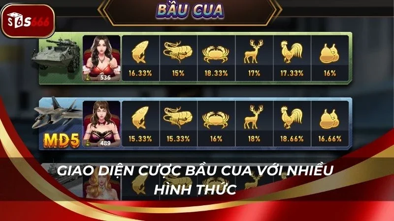 Giao diện chơi hiện đại, dễ theo dõi các biểu tượng